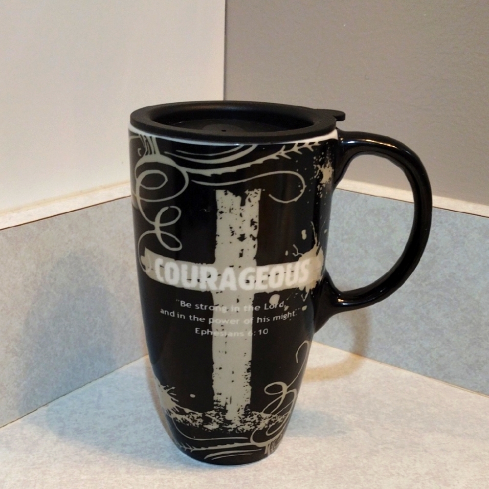 Cypress Courageous Black Ceramic Mug